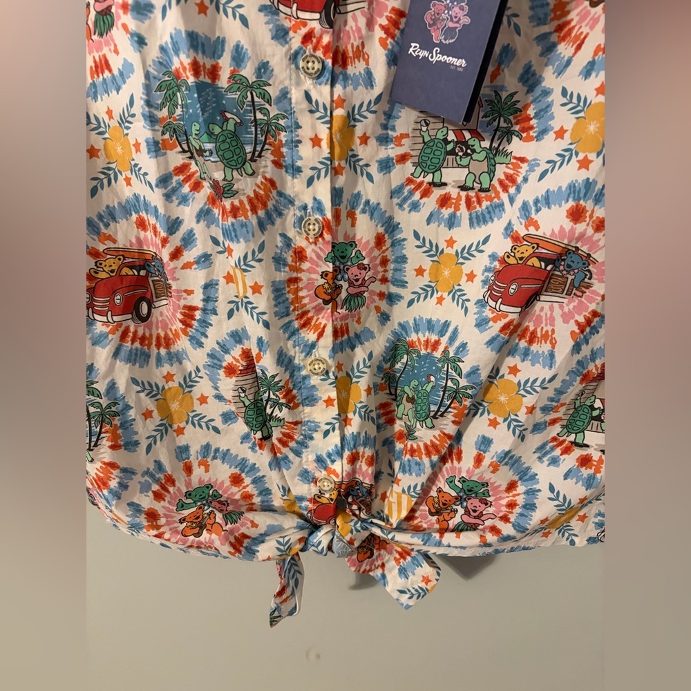 🆕 nwt Reyn Spooner Grateful Dead Multicolor Button Down Shirt medium - Picture 2 of 7